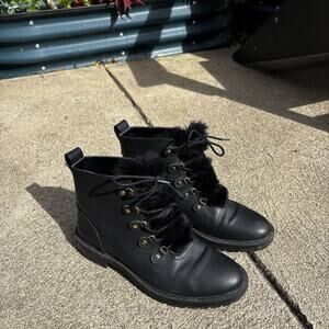 Lauren Ralph Lauren Womens Elliot Leather Waterproof Ankle Boots Shoes SIZE 7